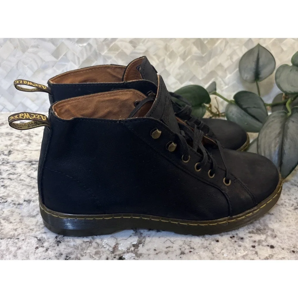 Dr‎ Martens Coburg Chukka Black Leather Lace Up Boots Men's Size 9 M/10 w READ